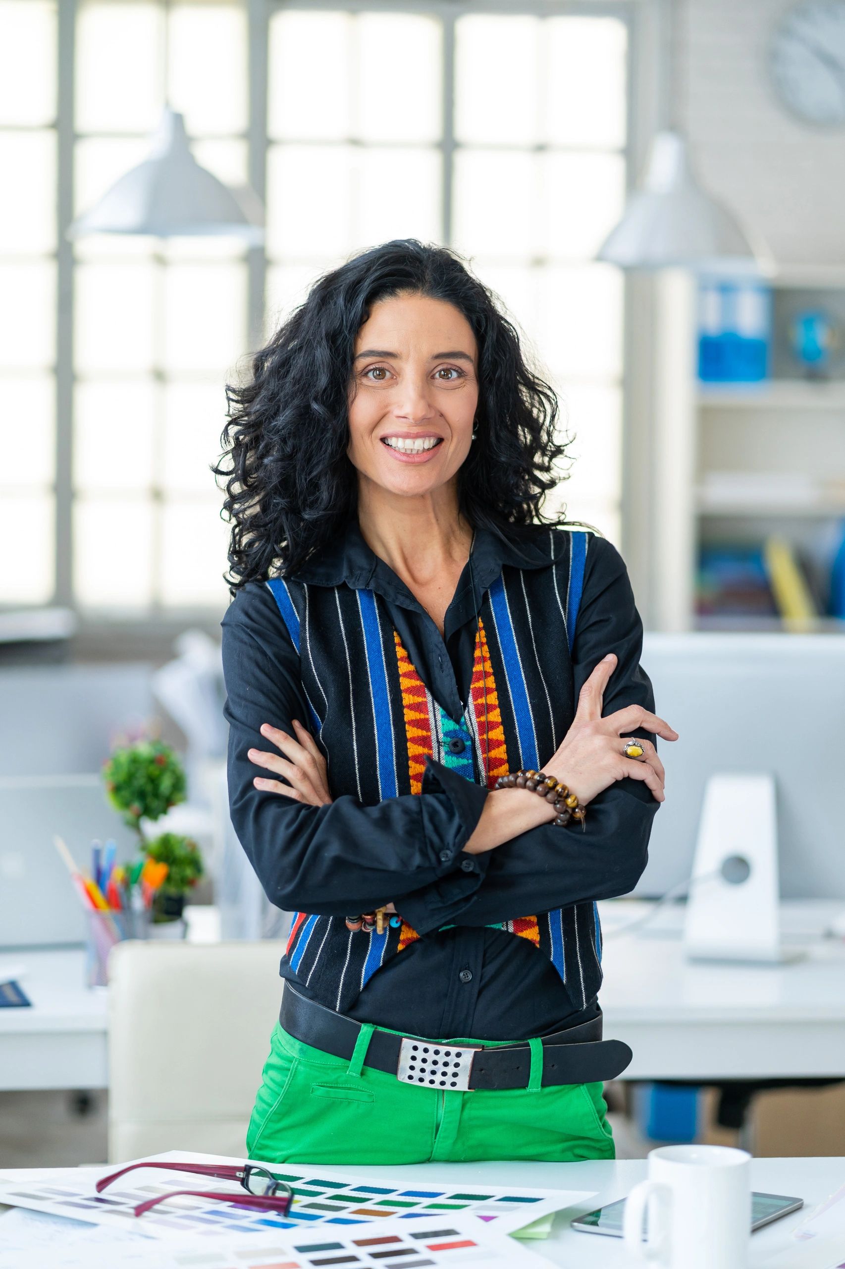 happy business client testimonial office